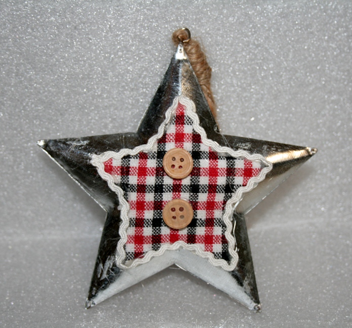Závesná dekorácia - hviezda set 4 ks