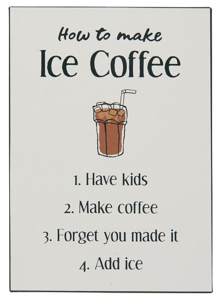 Tabuľka How to make Ice Coffee