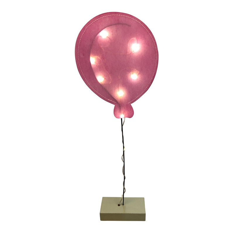 Dekoračný LED balón ružový